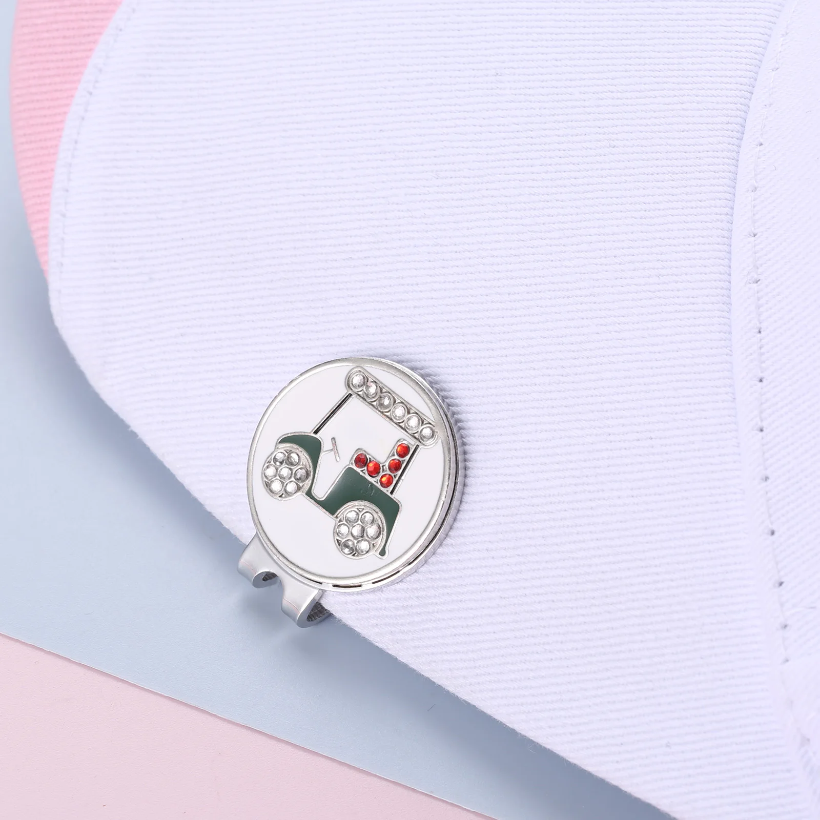1PC Crystal Diamond Car Patterns Golf Ball Marker with Magnetic Hat Clip Markers Golfers Gift for Men Women Kids Golf Accessorie