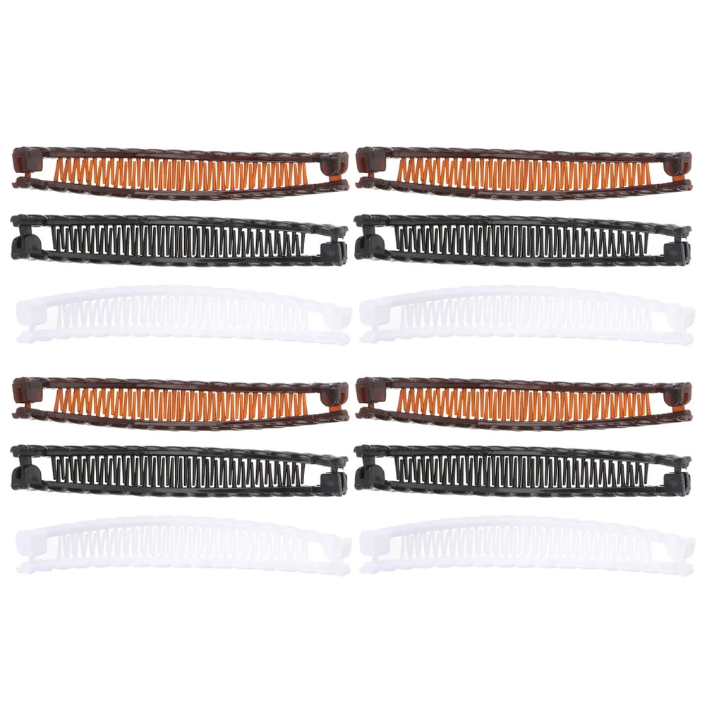 

12 Pcs Hair Banana Clips for Women Accessories Barrettes Curly Women's Spiral Curlers