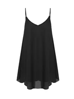 Robe sans manches pour femmes grandes tailles, mode, couleur unie, confortable, à porter au quotidien 4