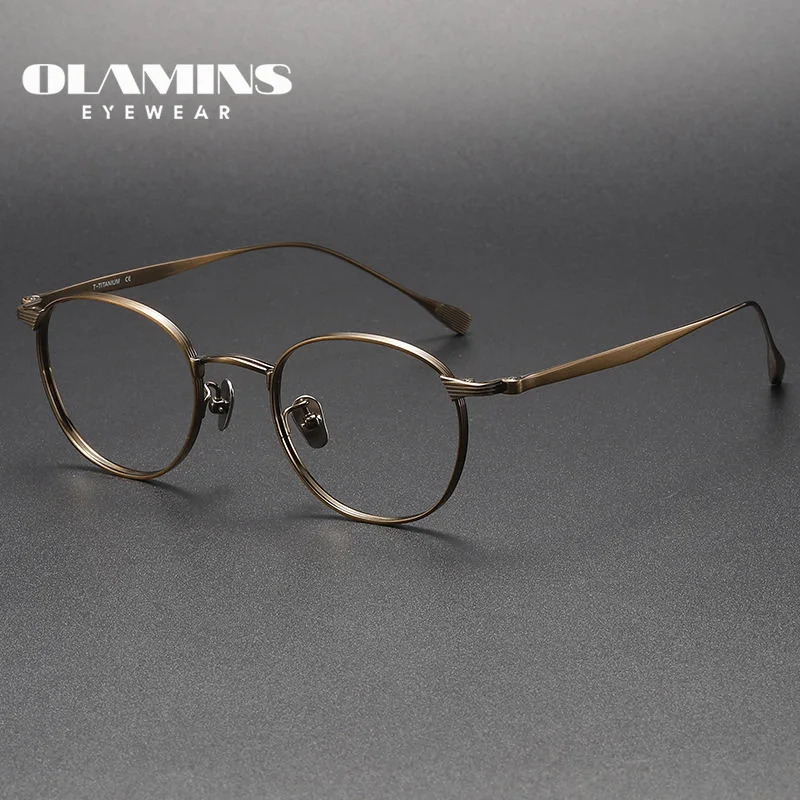 

OLAMINS​ Pure Titanium Optical Frame Good Quality Glasses For Men And Women Custom Pure Titanium Optical Glasses Eyeglass Frames