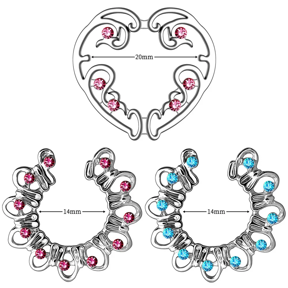 2pcs/1 Pair Nipple Ring Sex Toys for Couples Sex Shop Jewelry Breast Shield Cover Clamp Sexy Non Pierced Clip