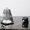 European K9 Crystal Perfume Bottles Square Black Clear Empty Refillable Smooth Even Heavy Perfect Gifts For Lovers Friends 5