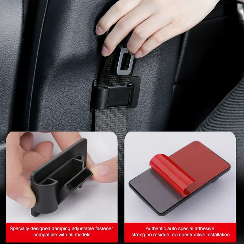 2PCS Car Seat Belt Limiter Buckle Stopper Safety Belt Adjusting Clip Non-slip Spacing Limit Device Fixed Buckle Accessories