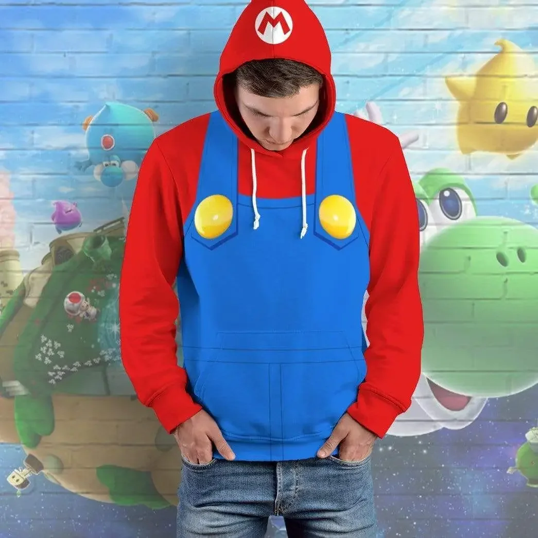 LOOCL Men Hoodie Cartoon Luigi 3D Printed Women Hoodies