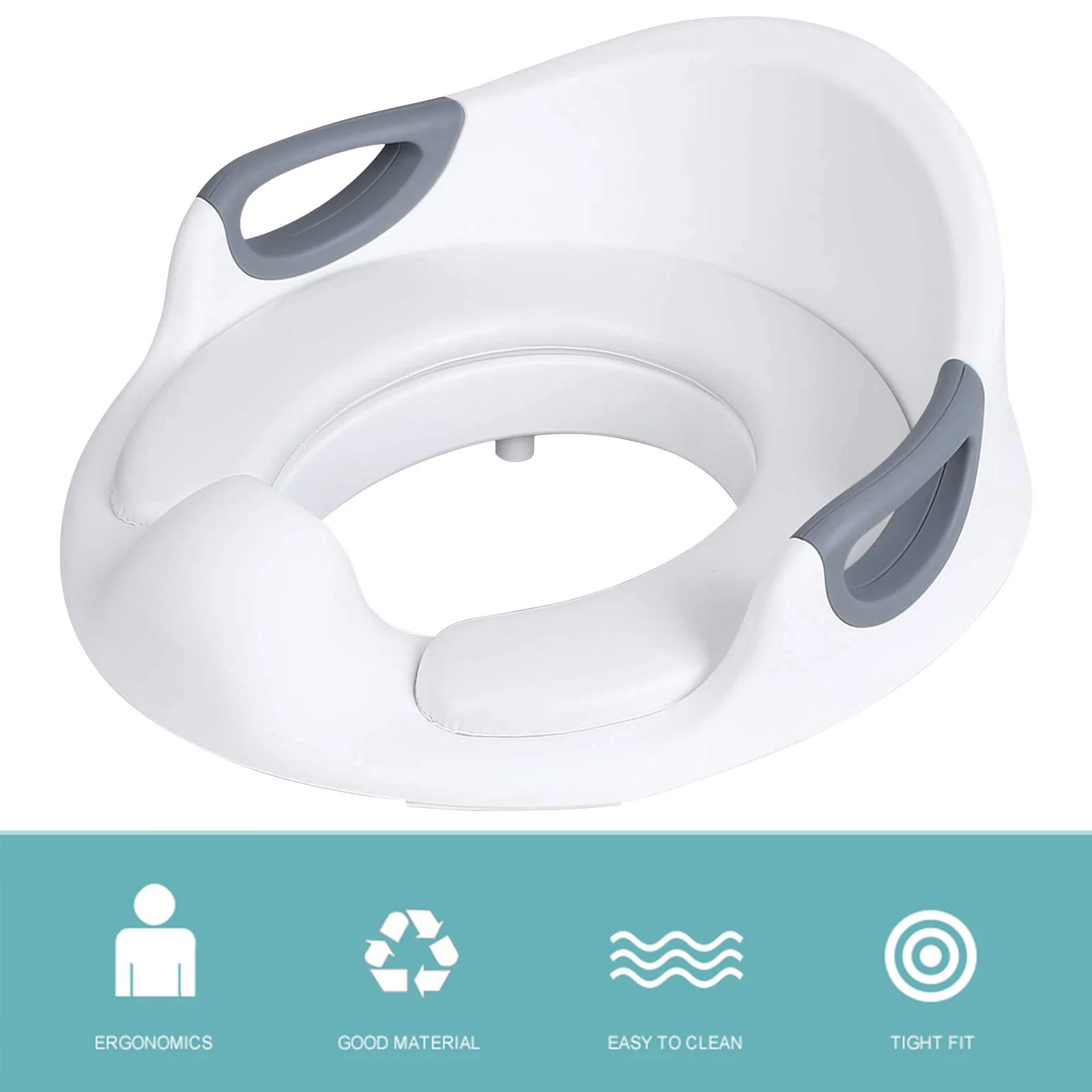 Travel Toilet Seat Anti Fall Potty Training Toilet Splash Proof Potty Chair Cover Ergonomic for Kids Babies Toddlers 5