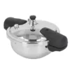 1.8L Pressure Cooker Stainless Steel Safe Explosion Proof 1.8L 1.8 Liter Pressure Cooker Oyster Fish Head Pot for Gas Stove Indu 1