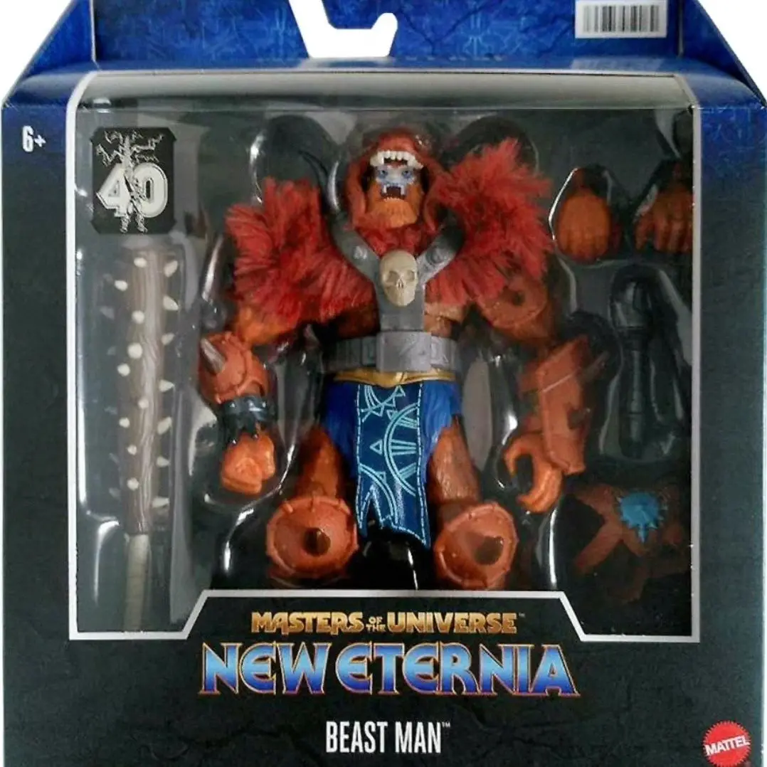 

Masters of the U He-Man 40th Anniversary Beast Man Orc King double collar, one of which is a real fur collar