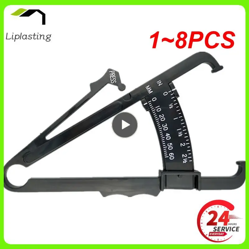 

1~8PCS Body Fat Caliper Body Fat Tester Skinfold Measurement Tape with Measurement Chart fat caliper Body Health Care Tool