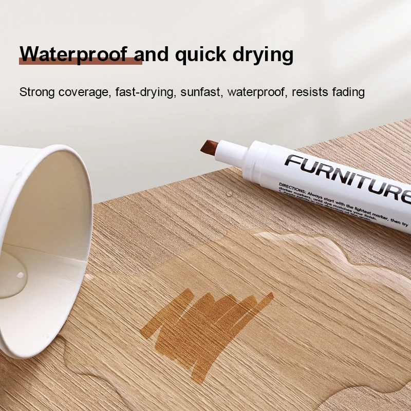 Furniture Repair Pen Touch Up Markers & Filler Sticks Wood Scratches Restore Kit Patch Paint pen Wood Composite Repair Pen 12Pcs
