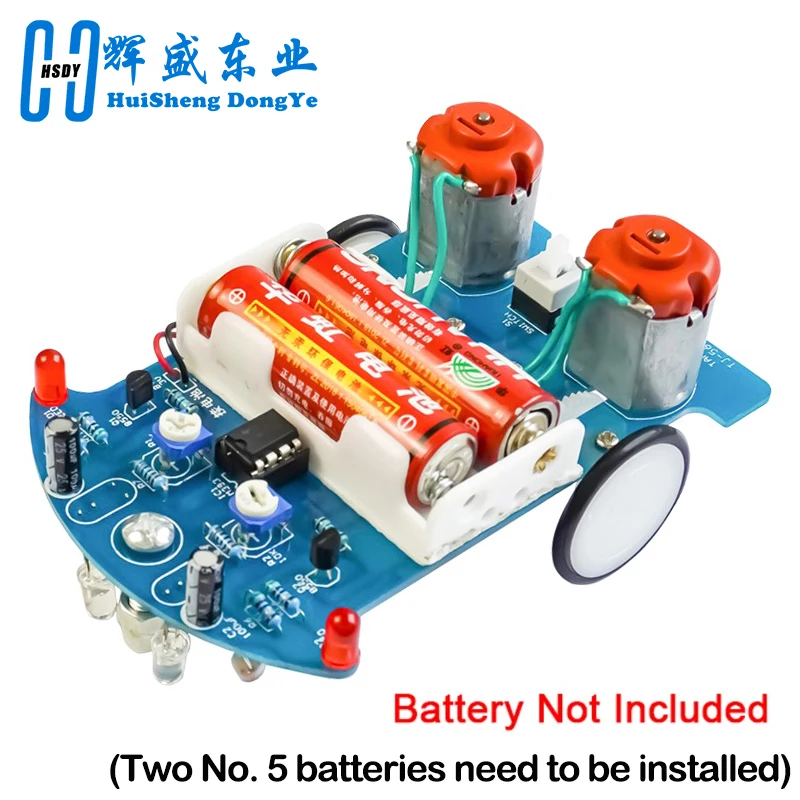 D2-5 Intelligent Track Car Electronic Production DIY Kit Line Patrol Car Welding Practice Circuit Board