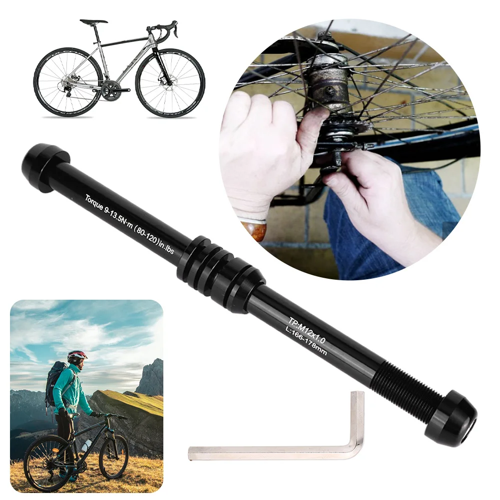 알루미늄 합금 자전거 허브 샤프트 12x135-142-148mm P1.5/P1.75/P1.0 MTB 자전거 트레이너 샤프트 스큐어 트레이너 어댑터 퀵 릴리즈 액슬
