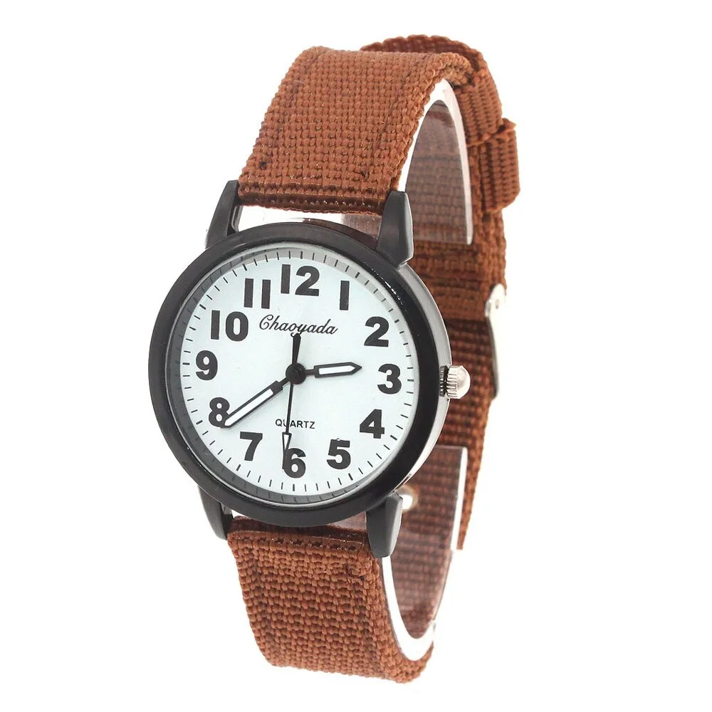 Children Kids Watch Military Fabric Nylon Band Student Boy Girls Watches Quartz Analog Army Men Women Quartz Wrist Watches 3