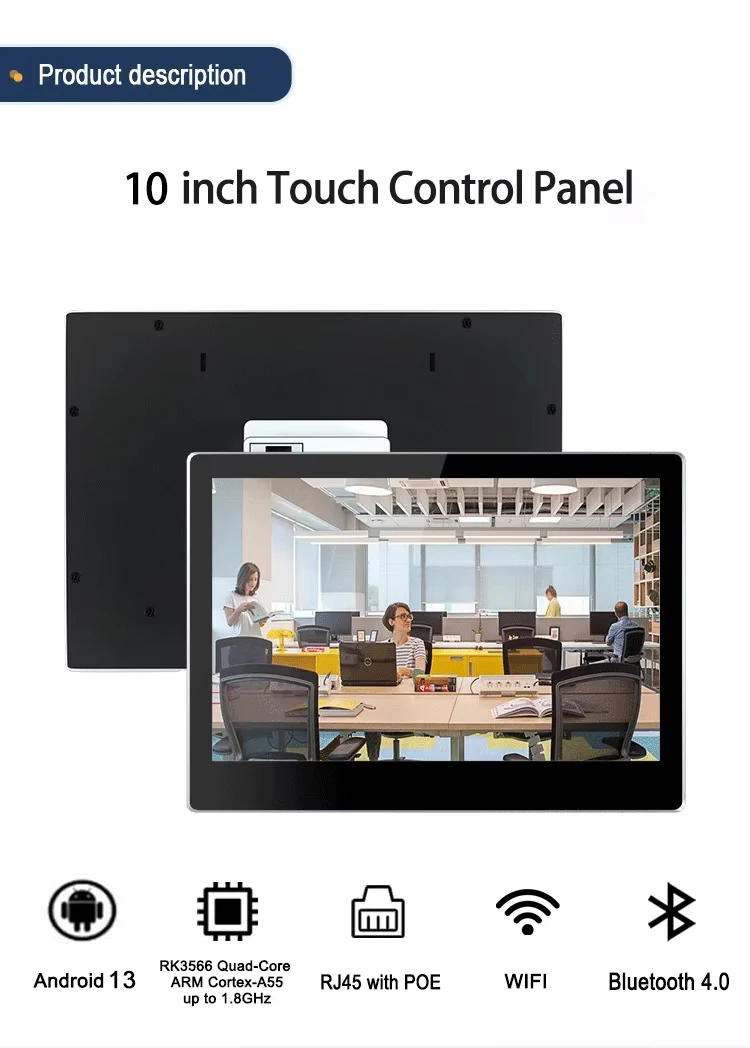 2026 New 10.1” Android POE Tablet Smart Home Control Panel IPS Touch Screen Disp