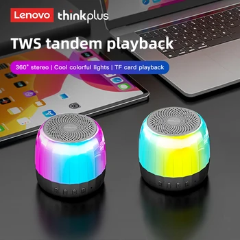 정품 레노버 K3PLUS 스피커, 블루투스 5.2, 무선 휴대용 RGB 미니 야외 스피커, K3 플러스, 무선 칼럼 TF 카드 재생