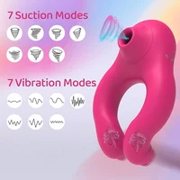 Penis Penis Ring Vibrator für Männer Verzögerung Ejakulation Stimulator Kitzler Sauger Schwanz Vergrößerung sring Sexspielzeug für Männer Paare Erwachsenen waren 2
