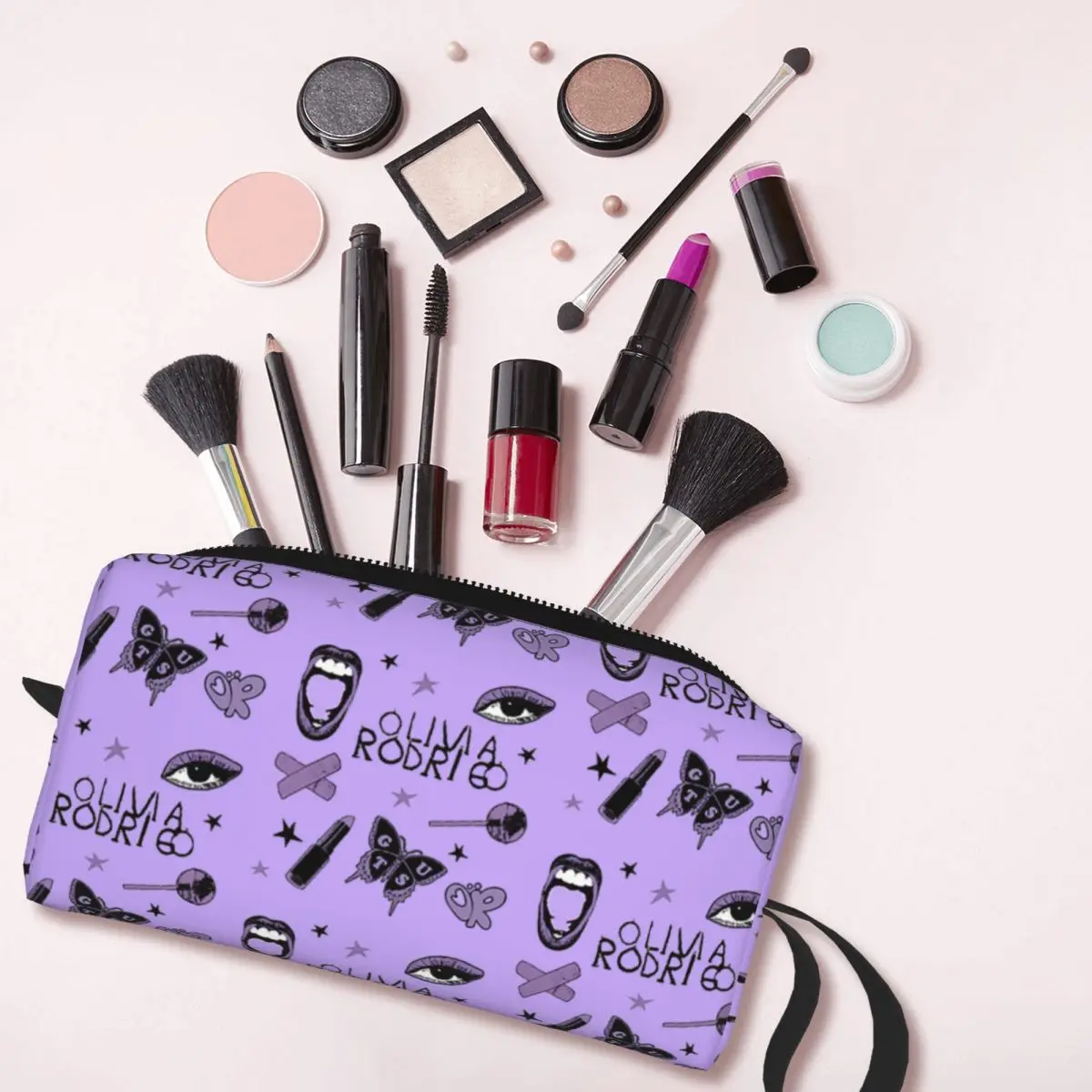 Sour Guts Olivia Vampire Rodrigos Makeup Bags Large Capacity Cosmetic Bag Trend Outdoor Makeup Organizer Case 3