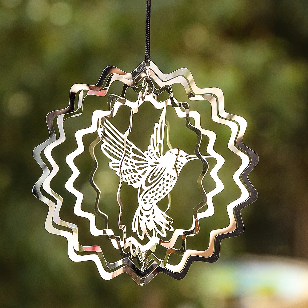 Tree of Life 3D Kinetic Wind Spinner with Flowing Light Effect