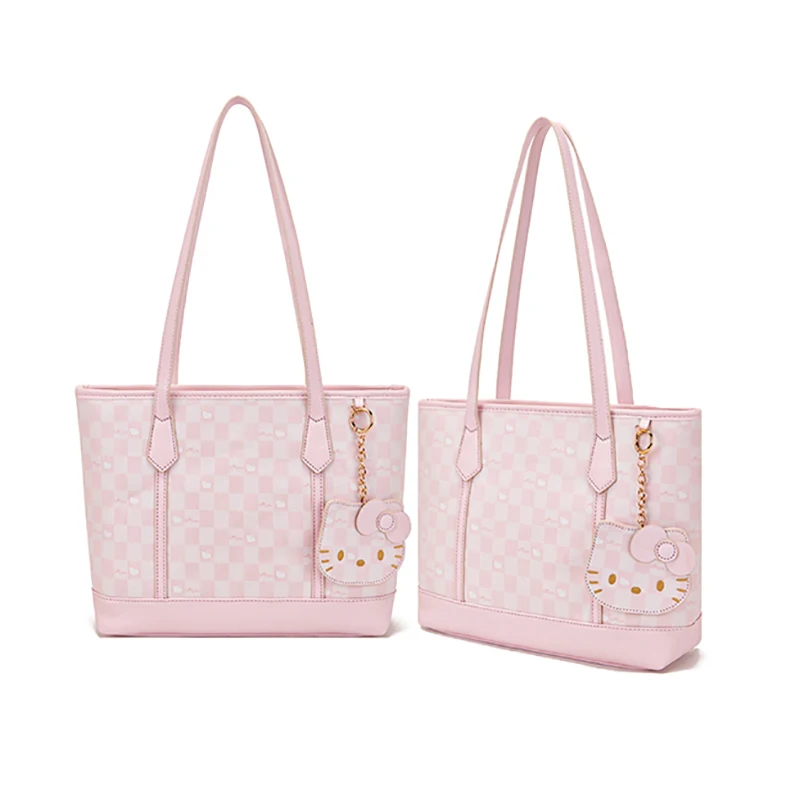 Vintage Printed Tote Bag Cute Pink Travel Bag Large Capacity Women'S Handbag Casual Commuting Shoulder Bag