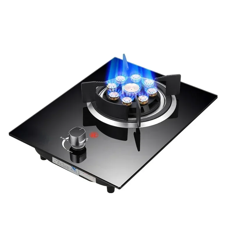 Single Stove Household Liquefied Gas Embedded Natural Gas Fierce Fire Stove Table Kitchen Hob commercial