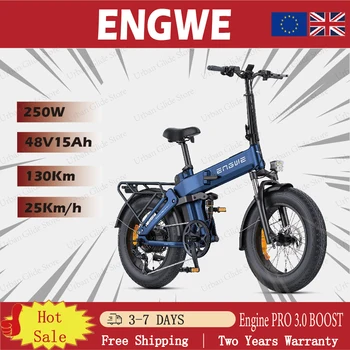 Bicicletta Elettrica Engwe Engine Pro 3.0 Boost, Motore 250W, Batteria 48V15AH, Velocità Massima 25km/h, Pneumatici Fat 20*4.0