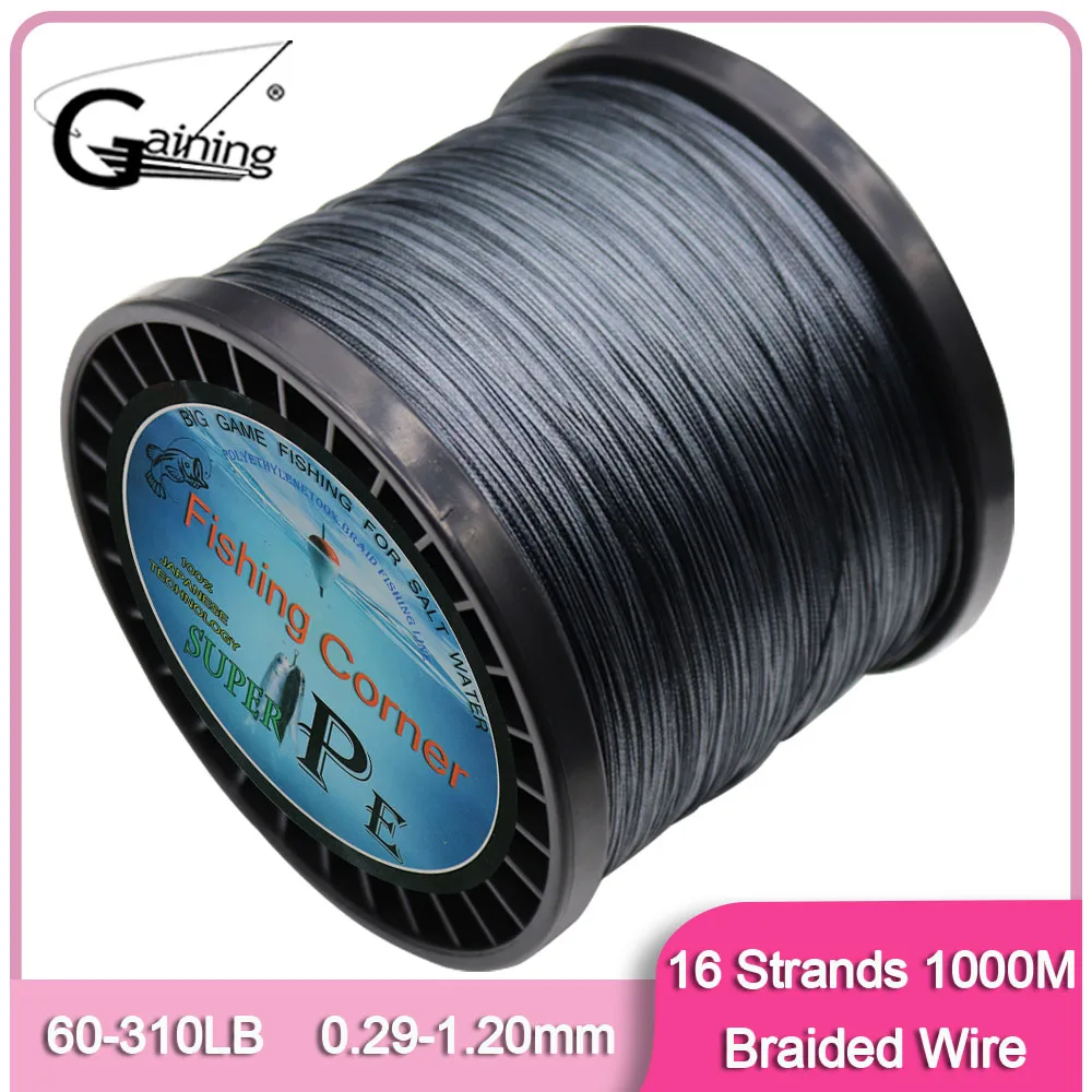 16 Strands 1000M Super Strong Braided Fishing Line PE Multifilament  Multicolor Line Super Strong Japan Fish Line Saltwater Fish - AliExpress