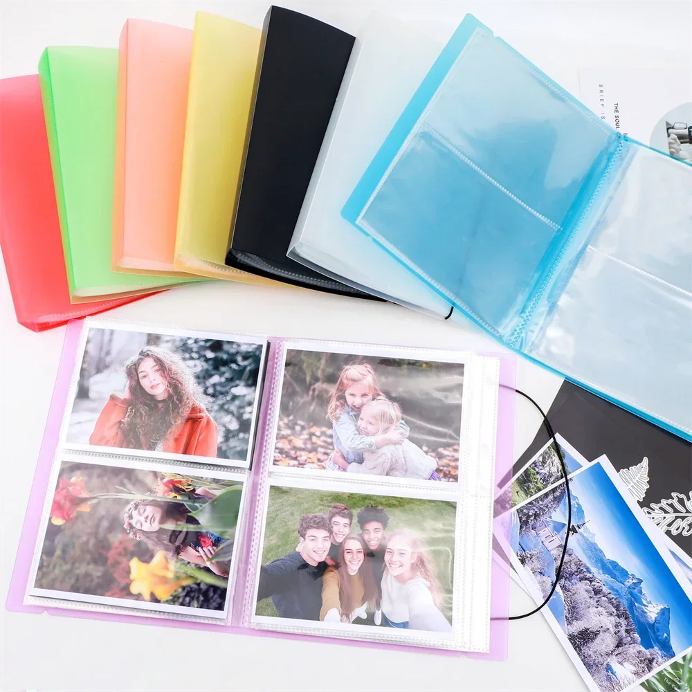 Large Storage Album with 80 Pockets/20 Pages Double-Sided Design 4 Pockets Each Page Stamp Scrapbooking Storage Book Folder