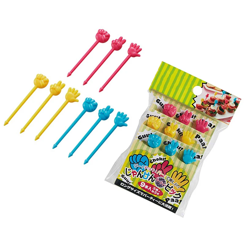 Fruit Fork Mini Cartoon Kids Cake Food Grade Plastic Fruit Toothpick Bento Lunch Bento Accessories Party Decor 12pcs fruit fork food toothpicks food picks