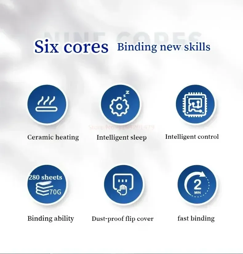 Description Picture 3 of itemA4 Hot Melt Binding Machine Small Automatic Gluing Home Office Binding Machine 4mm Thermal Fusion Cover For Document Finishing