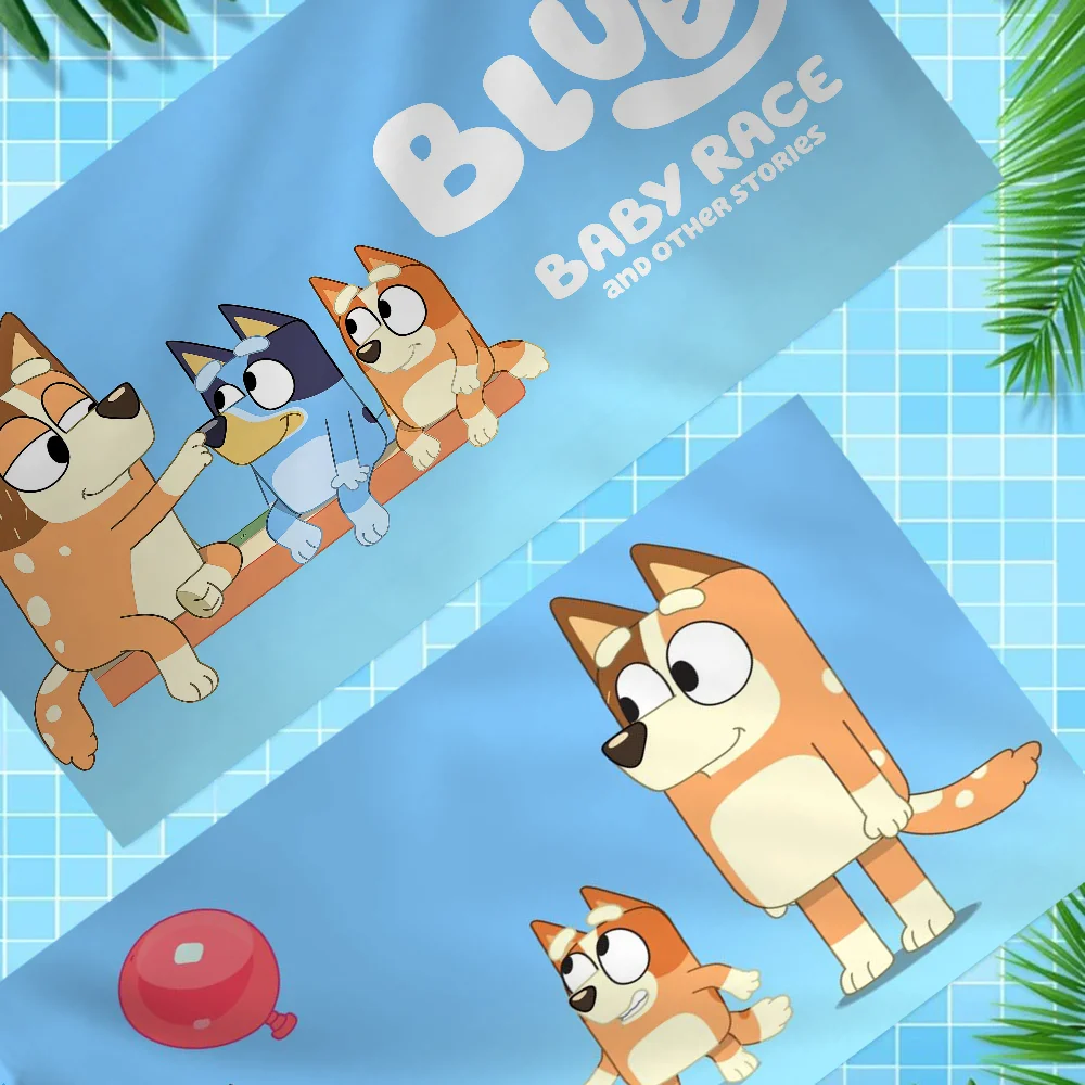 Cartoon B-Blueys Big Microfiber Beach Towels Quick Dry Towel Sand Beach Towels Pool Towel for Travel Swim Pool Yoga 2