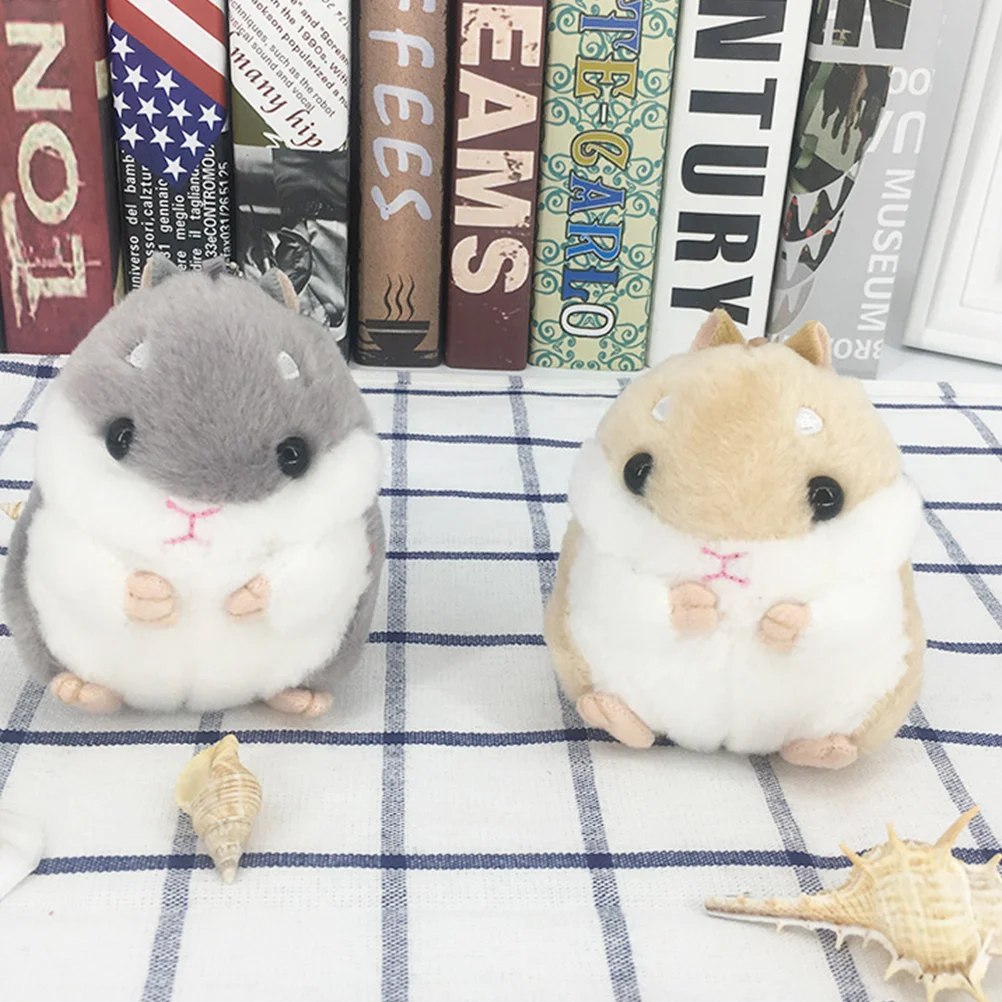 봉제 햄스터 열쇠 고리 배낭 장식품, 작은 봉제 열쇠 고리 장식, 테마 파티, 유치원 선물, 사탕, 1pc