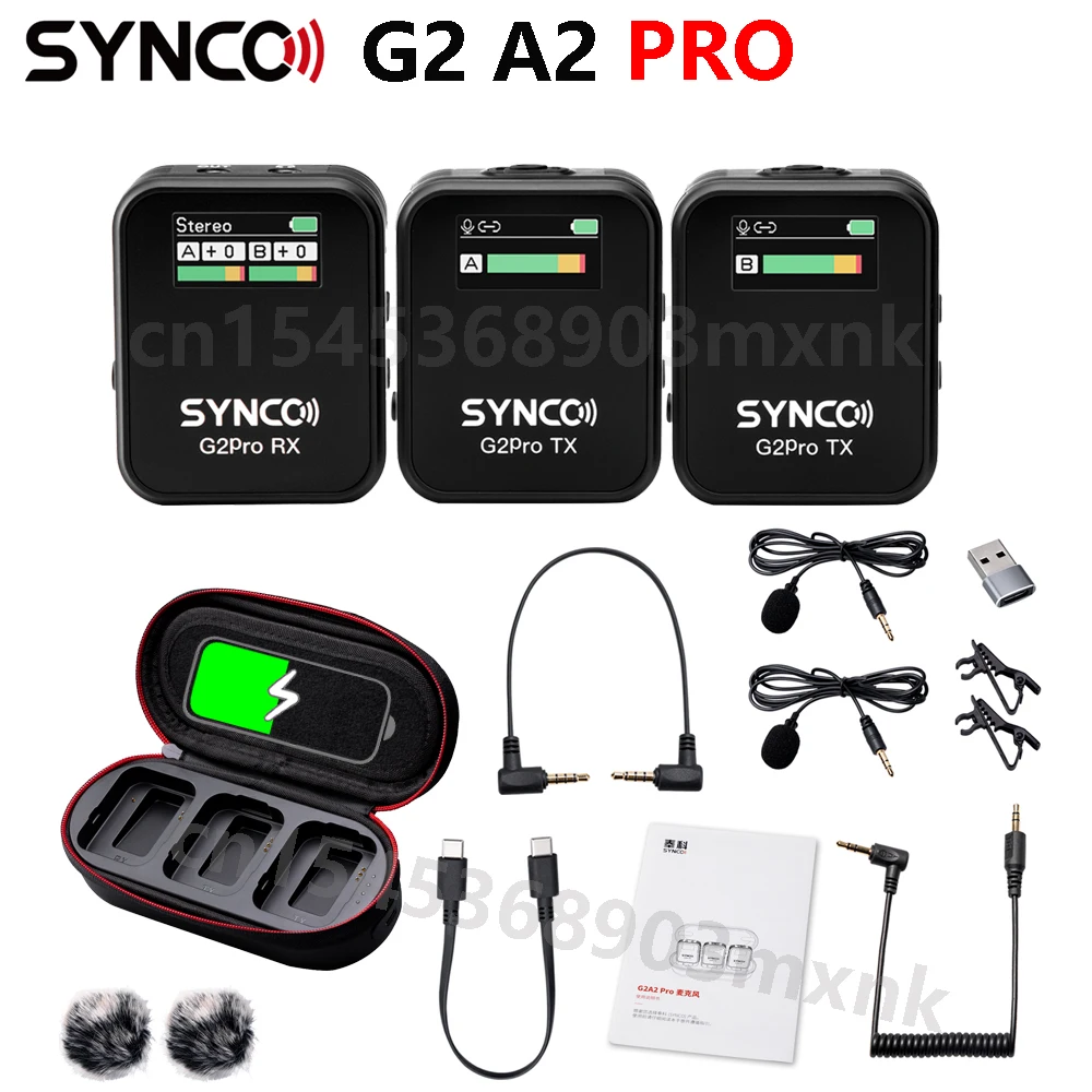 Synco G2 A2 Pro Microfone 2.4G Microfono Lavalier Wireless Smartphone Camera Vlogging Streaming Youtube Vs Rode Go Ii Mic