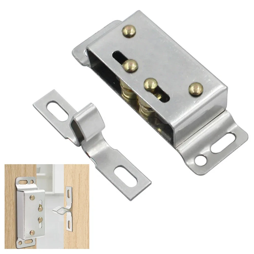 Double Roller Catch Hardware Stainless Steel Magnetic Door Closure Functionality for Use in Caravans Boats Motorhomes magnetic cabinet catches door closer door catches magnetic cabinet latches cabinet door latch