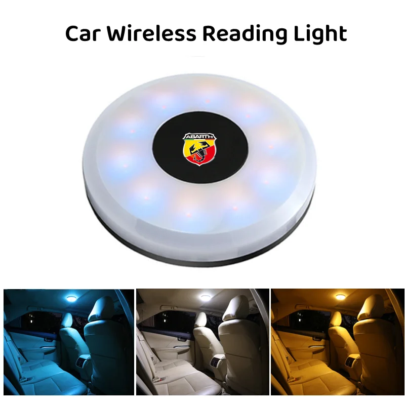 

Car LED Touch Lights Wireless Interior Light Auto Roof Ceiling Reading Lamps For Fiat Abarth 595 Abarth 500 abarth 124 spider