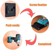 18V Drill Battery Holder Machine Storage Rack Tool Wall Mount Hanger Bracket Base Stand Makita Bosch I.140995991