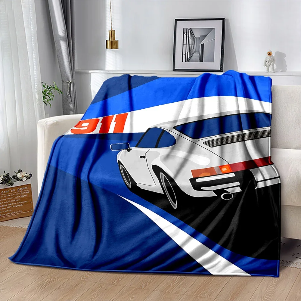 3D Classic Racing Car Soft Flannel Blanket for Bed Bedroom Sofa Picnic, Warm Throw Blanket for Cover Outdoor Leisure Nap Gifts 5