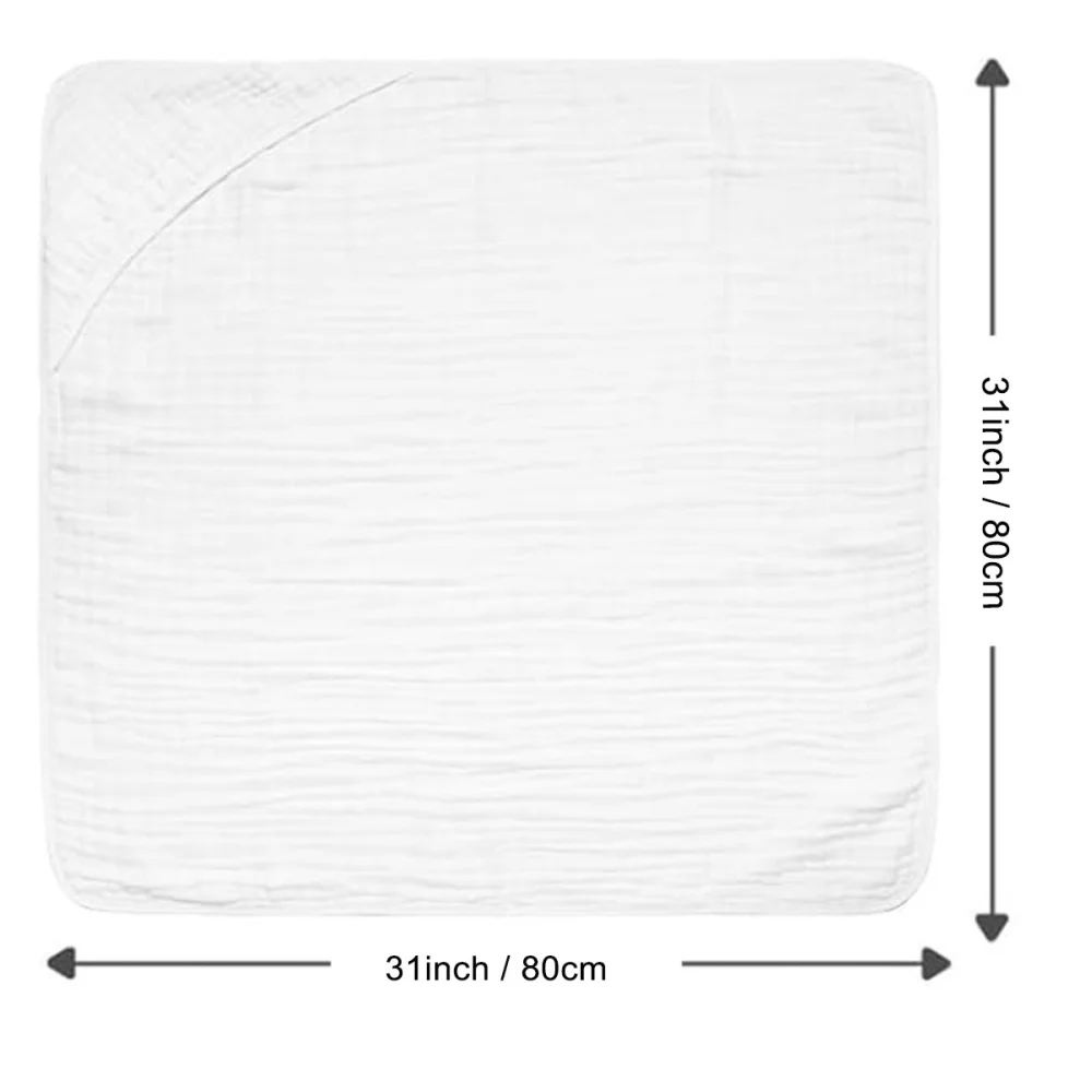 Hooded Beach Towels For Kids 6 Layer Muslin Cotton Baby Bath Towel With Hood For Children Soft And Absorbent Toddler Essential