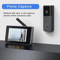 Wireless Video Doorbell with 4.3'' IPS Screen 2-Way Audio 2.4GHz Visual Intercom Doorbell Camera Recording Bell with Antenna - Image 6