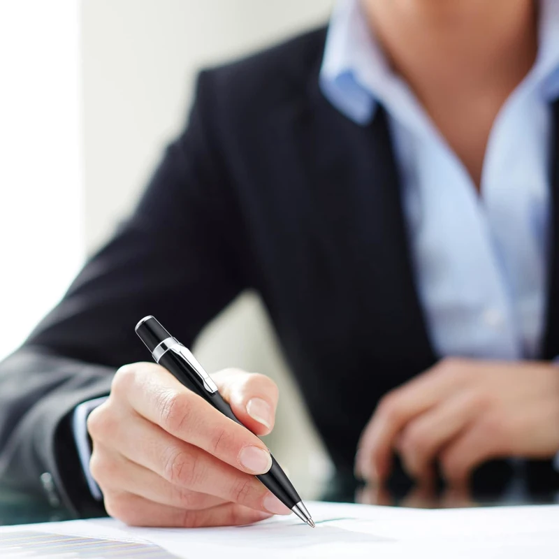 10 قطعة قلم جيب معدني قابل للسحب قلم حبر جاف صغير...