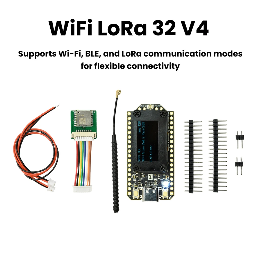 บอร์ดพัฒนา IoT LoRa GPS OLED พลังงานแสงอาทิตย์