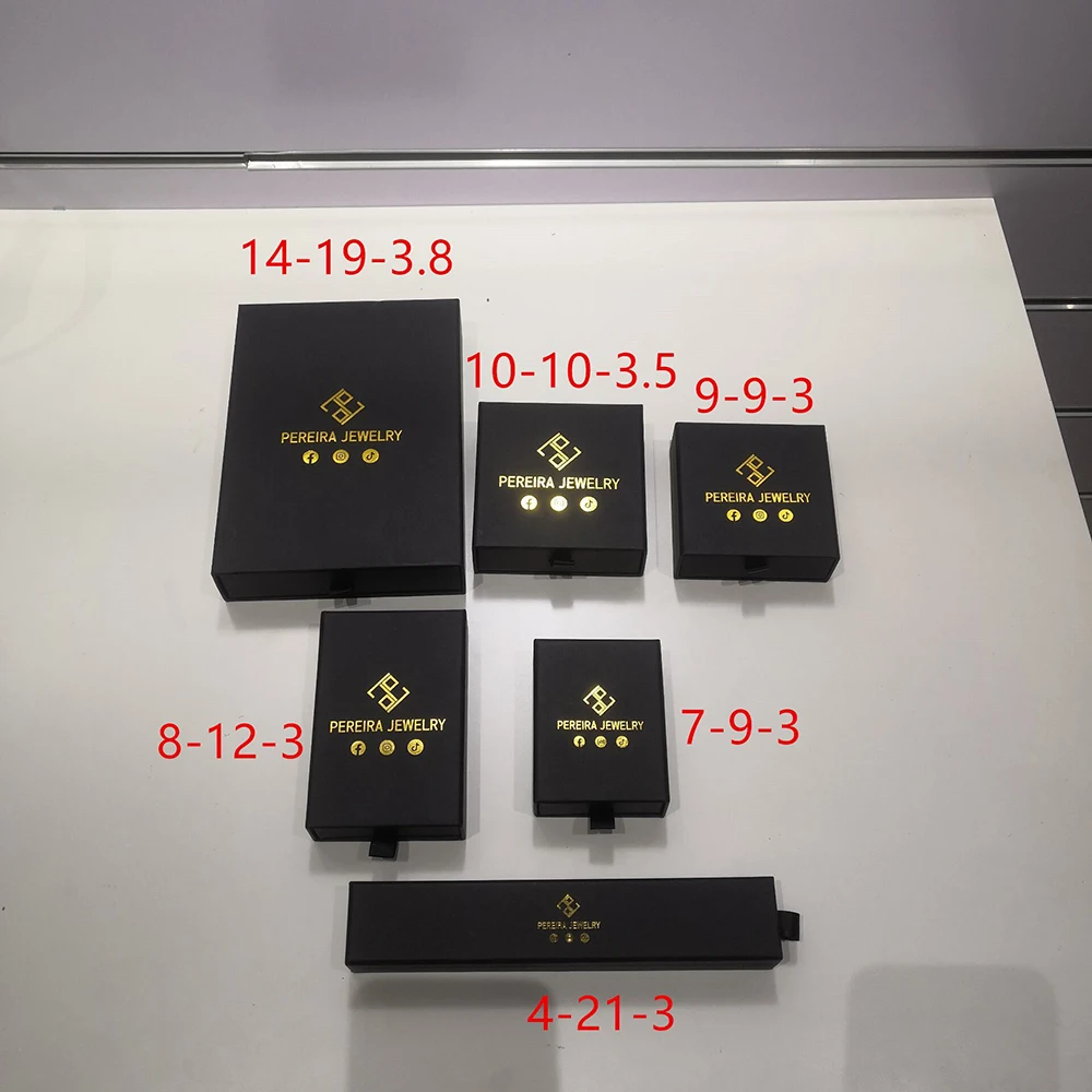 500pcs Custom Luxury Jewelry Packaging Boxes, Sliding Drawer Style Cardboard Gift Box w... - SKU JPB00958 - UGI Packaging