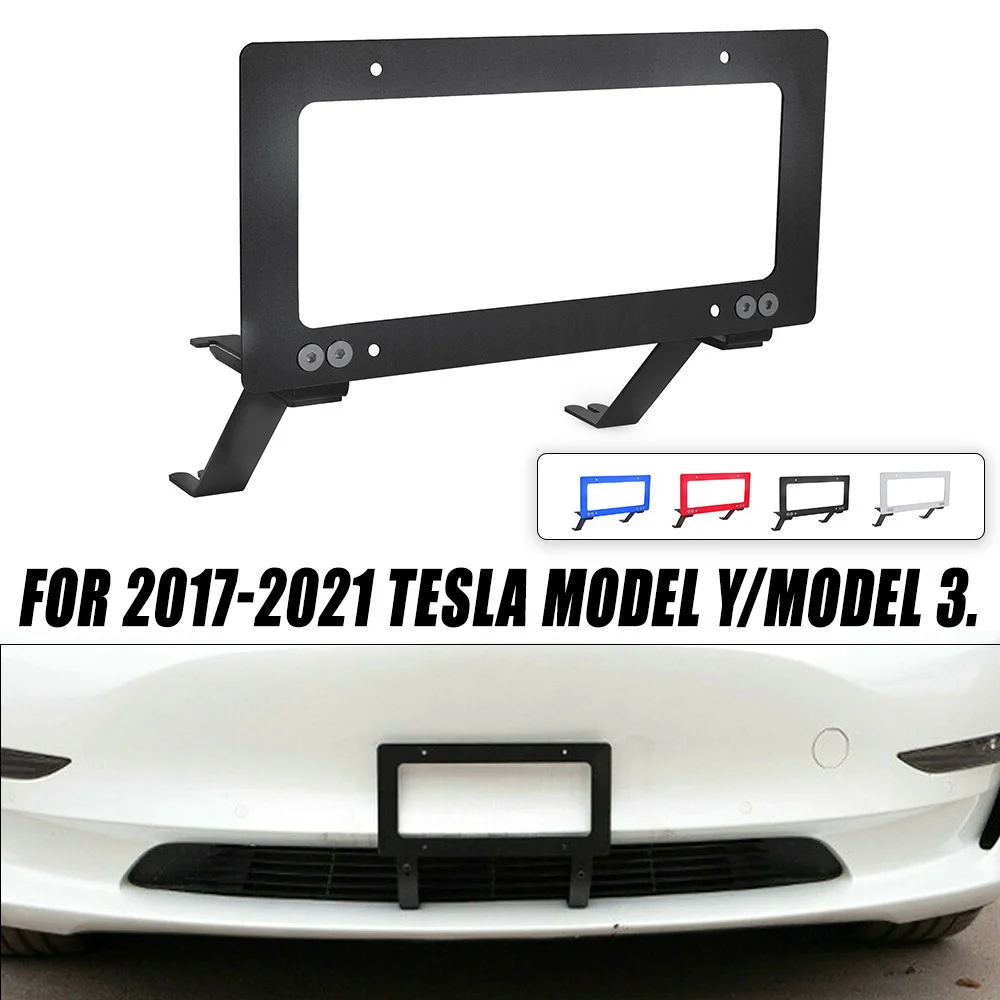 

For 2017-2023 Tesla Model 3 NO Adhesives NO Holes Front License Plate Mounting Holder