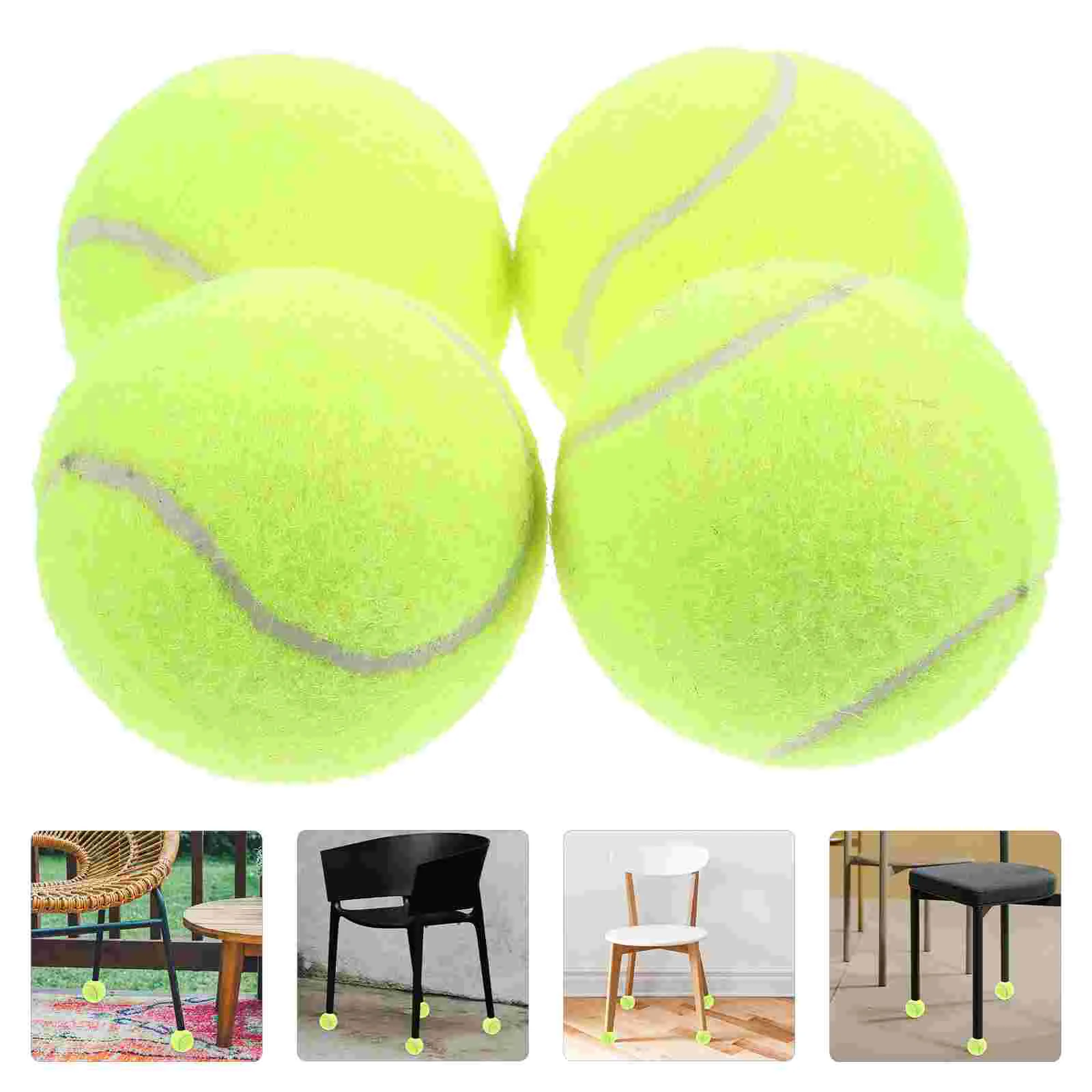 4PcsChairsWalkerAccessoriesGlidesTennisBallsWalkersSeniorsPreCutReplacementNonslip