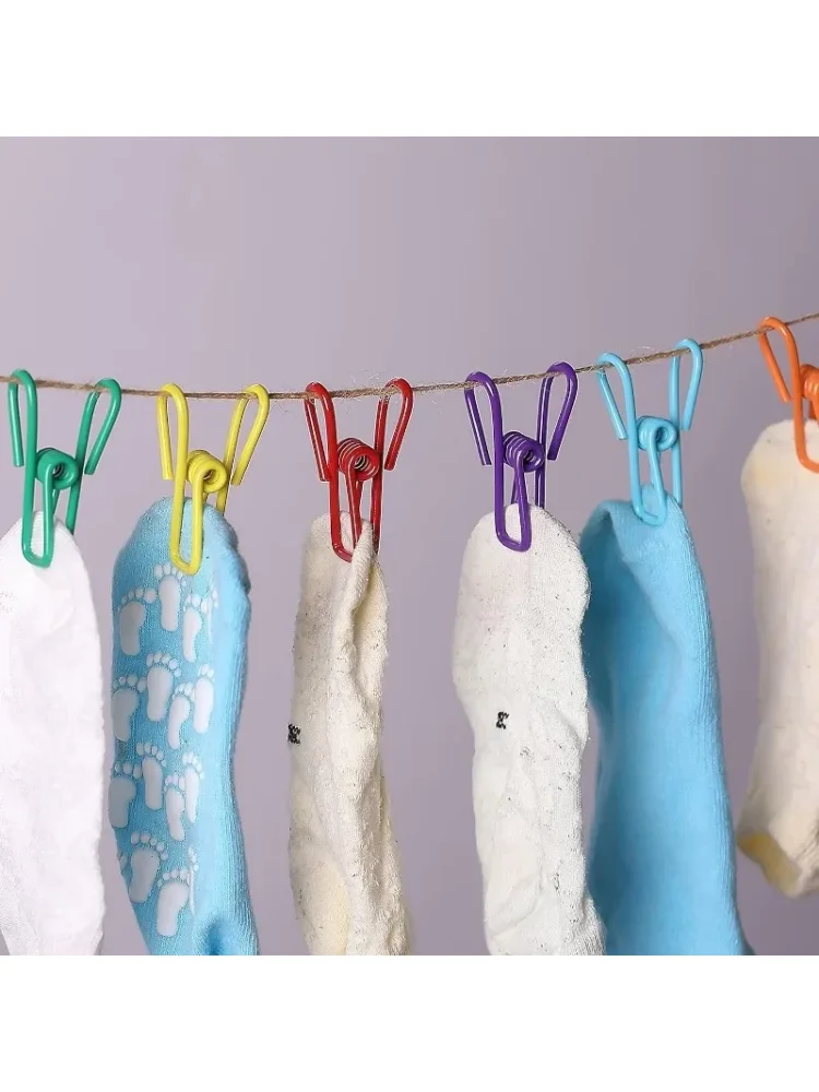 10pcs 다채로운 휴대용 가방 씰링 클립 미니 빨래집게 음식 스낵 씰링 보관 클립 금속 클램프 주방 용품