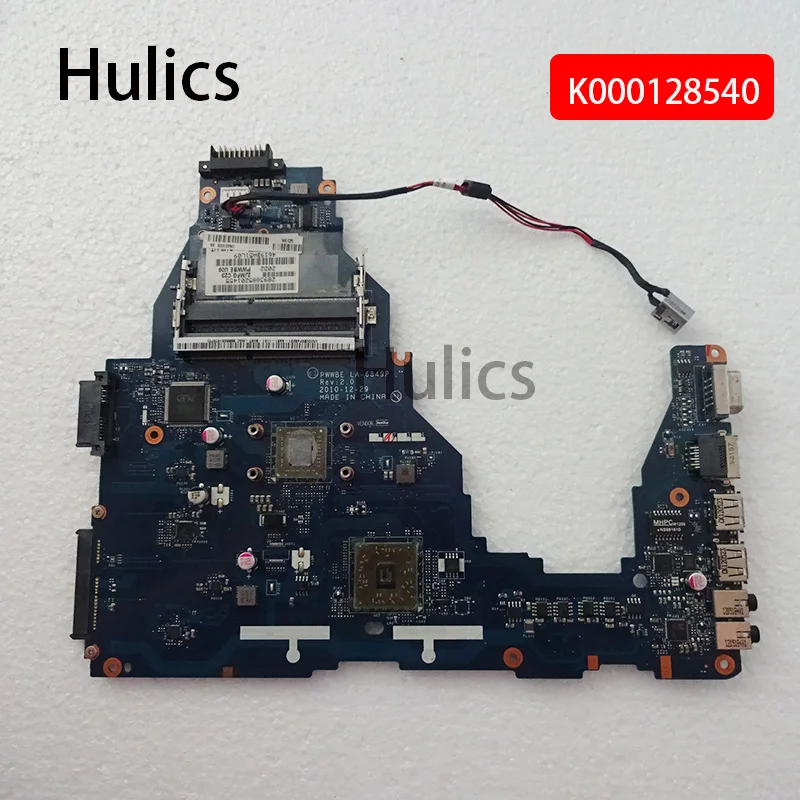 

Hulics Used Main Board For Toshiba Satellite C660D Laptop Motherboard With DDR3 K000128540 LA-6849P USB 100% Working