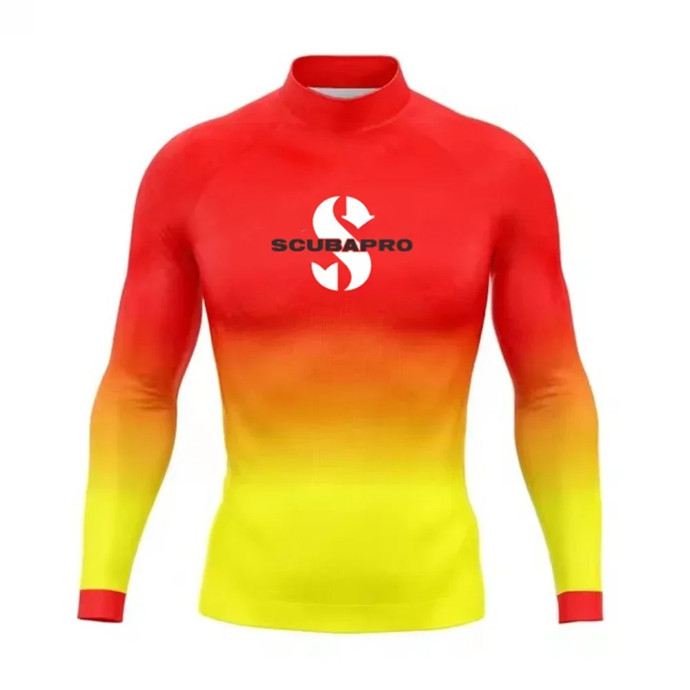 Men Long Sleeve Rash Guards Surf T-shirts UV Protection Swimsuit Surfing Diving Swimwear Swim Surf Beach Clothes Rashguard rash guard