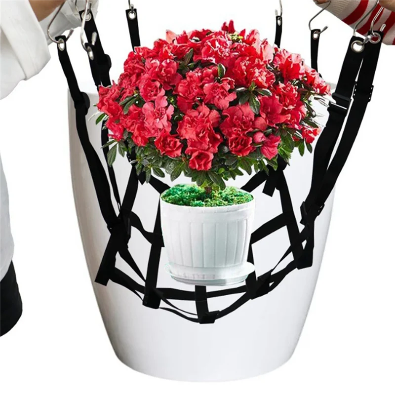 Adjustable Height Planter Inserts Elastic Planter Lift Riser Insert With Hooks Planter Inserts For Pots Planter
