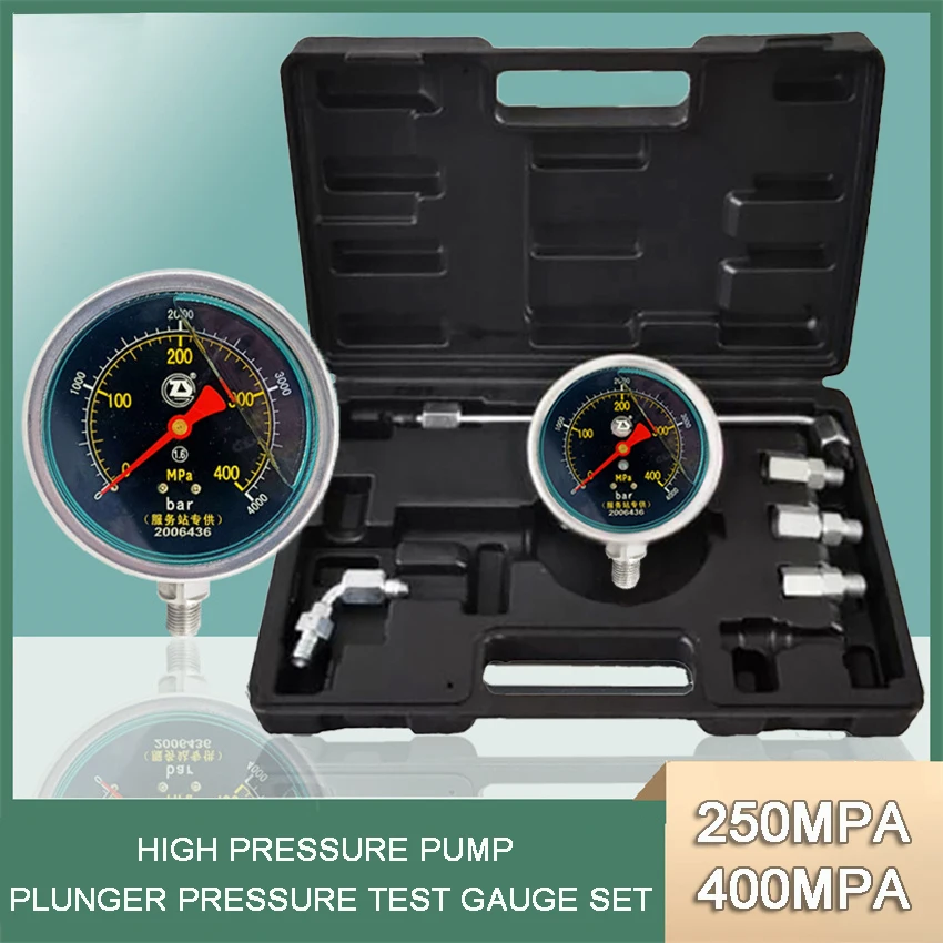 

250Mpa 400Mpa Diesel Common Rail Pump Plunger Pressure Test Tool Kits, 2500bar 4000bar Fuel Pump Piston Repair Testing Set