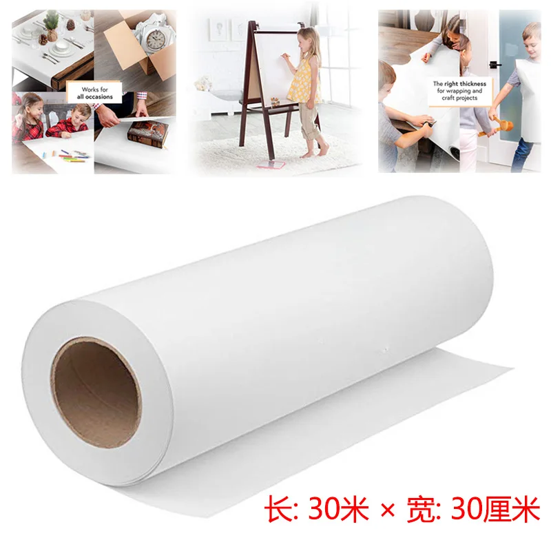 30 Meters Brown Kraft Wrapping Paper Roll For Wedding Birthday