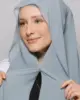 Chiffon Instant Hijab With Bulit-in Magnets Muslim Woman Hijab Solid Color Easy To Wear Shawl Wrap With Undercap Famme Headscarf 3