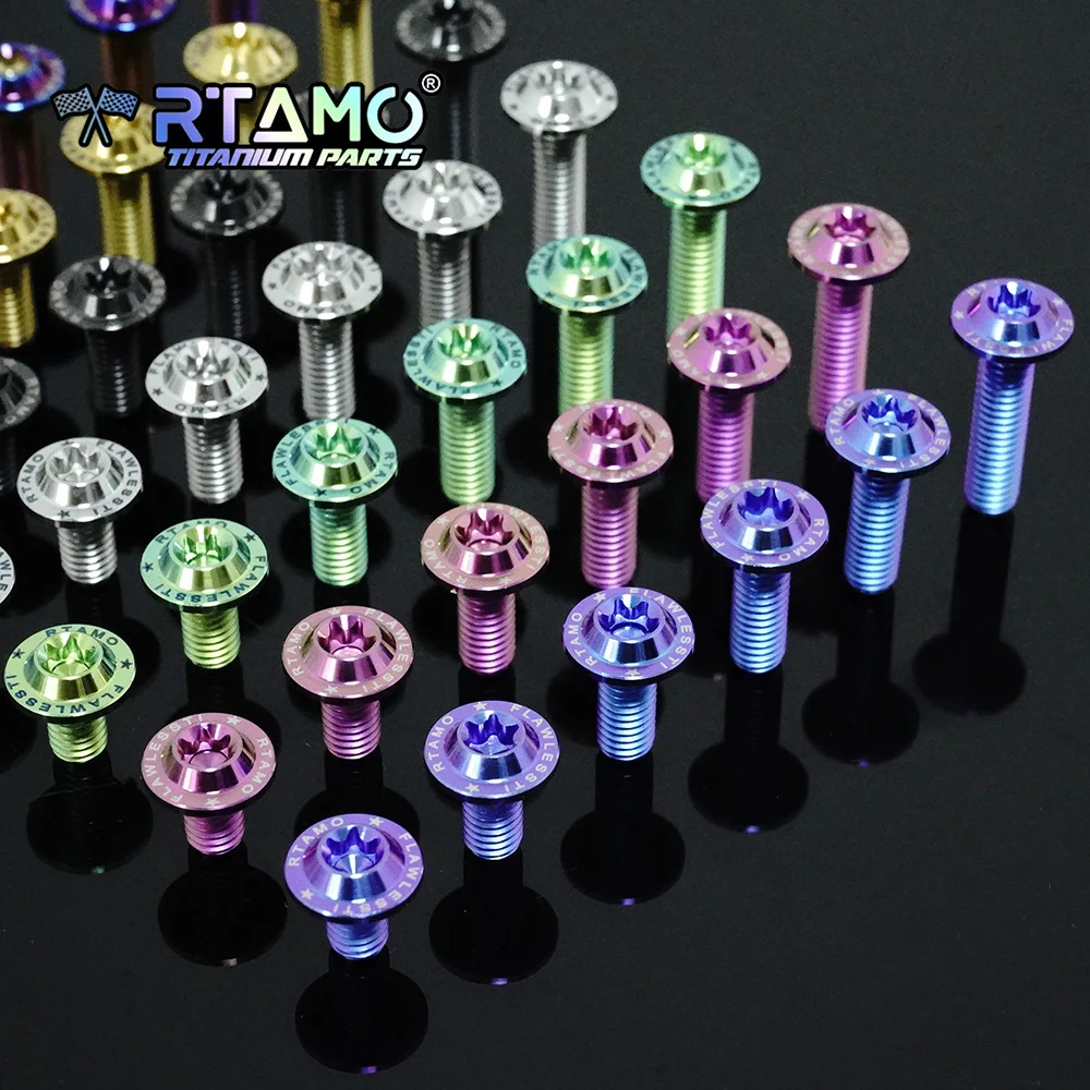 Bolt Titanium M6X10/12/15/18/20/25/30mm Torx Head Bike Motorcycle Modification Decoration Screw Ti Fastener 1pc